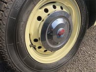 Triumph TR3 wheel hub logo