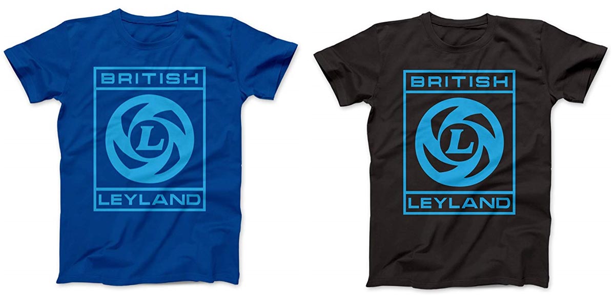 Vintage style British Leyland T Shirt. The perfect accompaniment to your 70s or 80s Leyland classic car